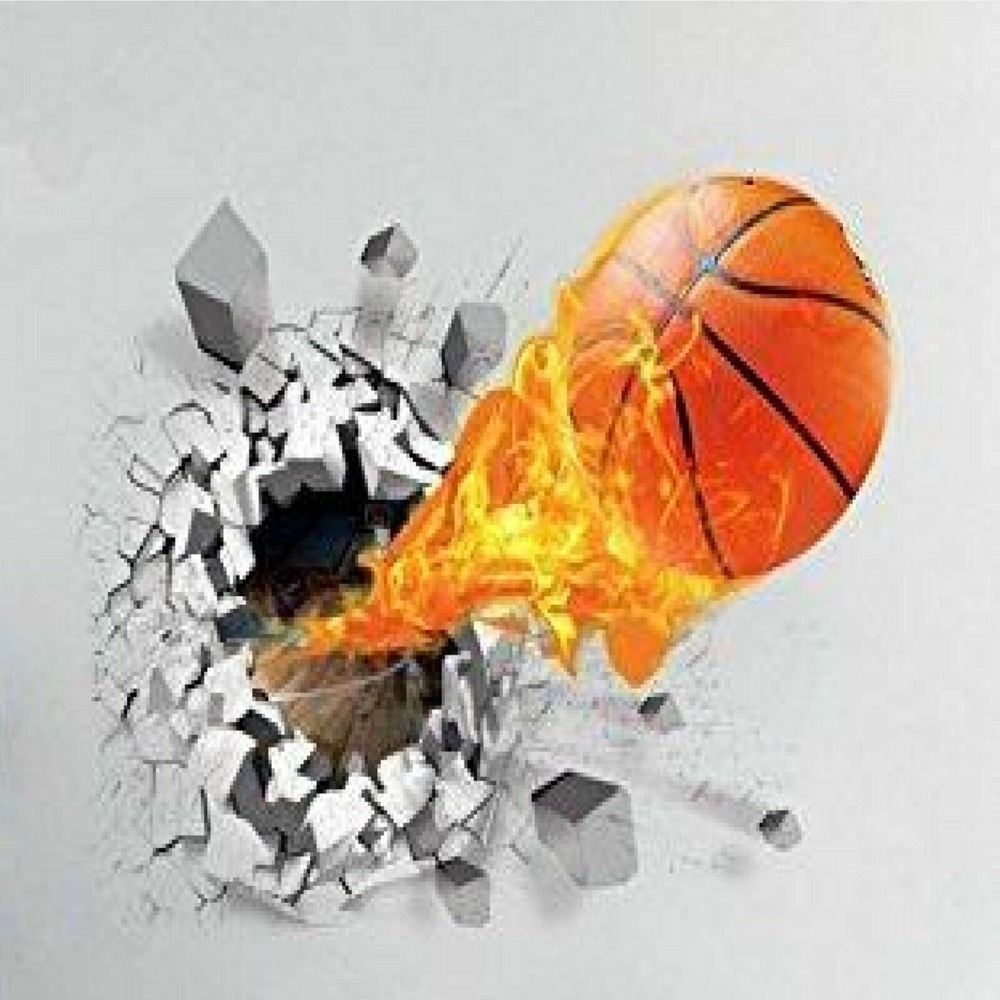 U-Shark 3D Self-adhesive Removable Break Through the Wall Vinyl Wall Stickers